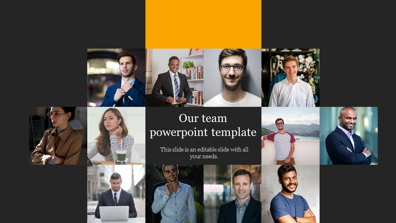 Attractive Our Team PowerPoint Template Slide Designs